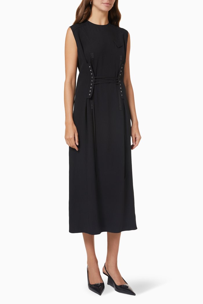 

Triangle Logo Sable Dress, Black
