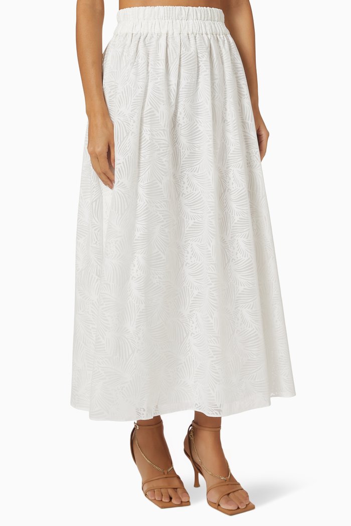 Imani Skirt in Cotton, Neutral