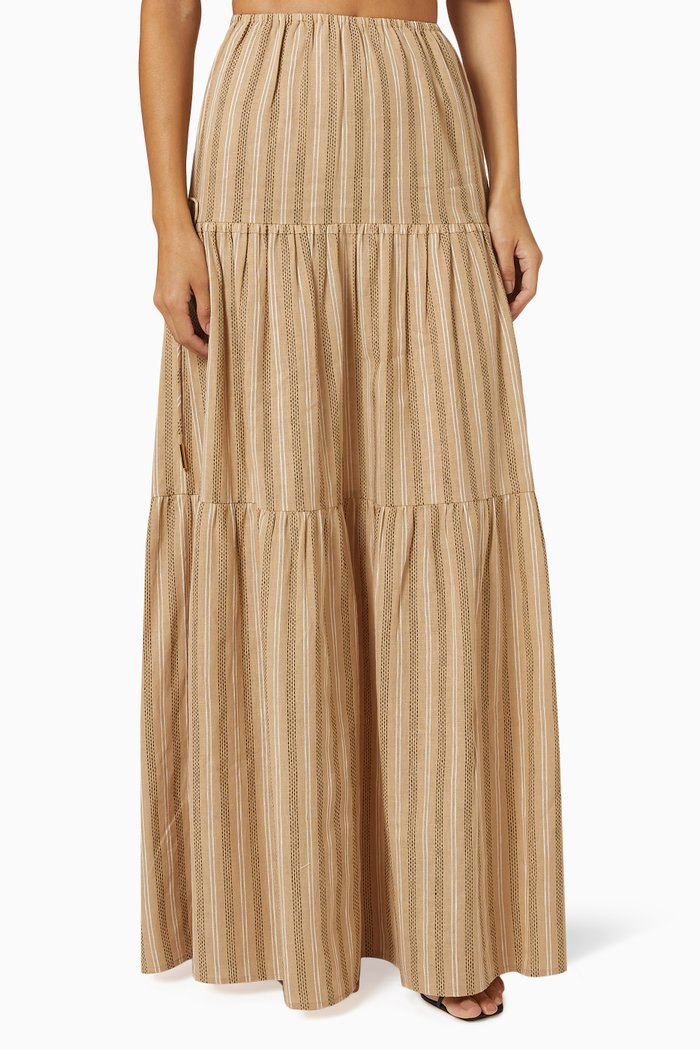 

Jordan Skirt in Linen, Brown