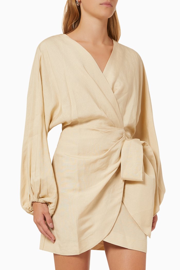 

Kenna Dress in Linen, Neutral