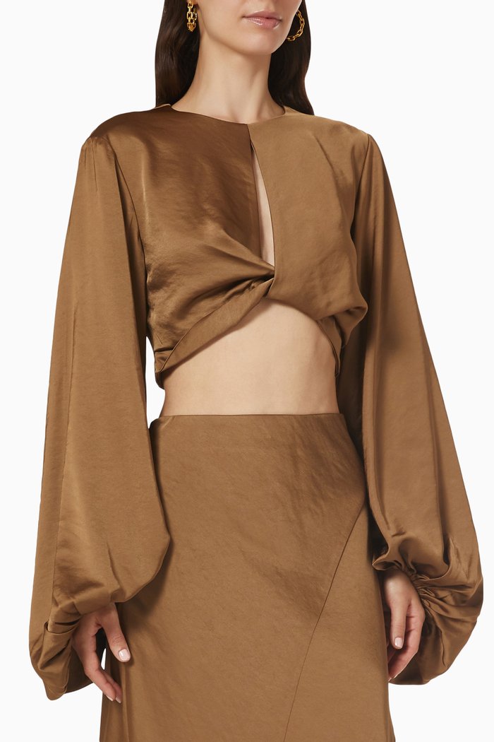 

Mimi Top in Viscose, Brown