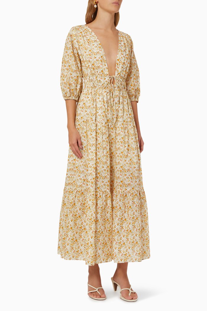 

Adele Dress in Cotton, Neutral
