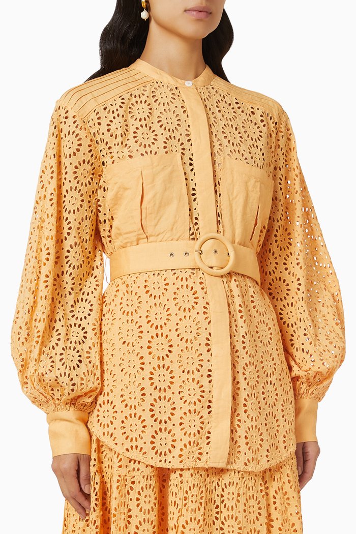 

Mazie Top in Cotton, Orange