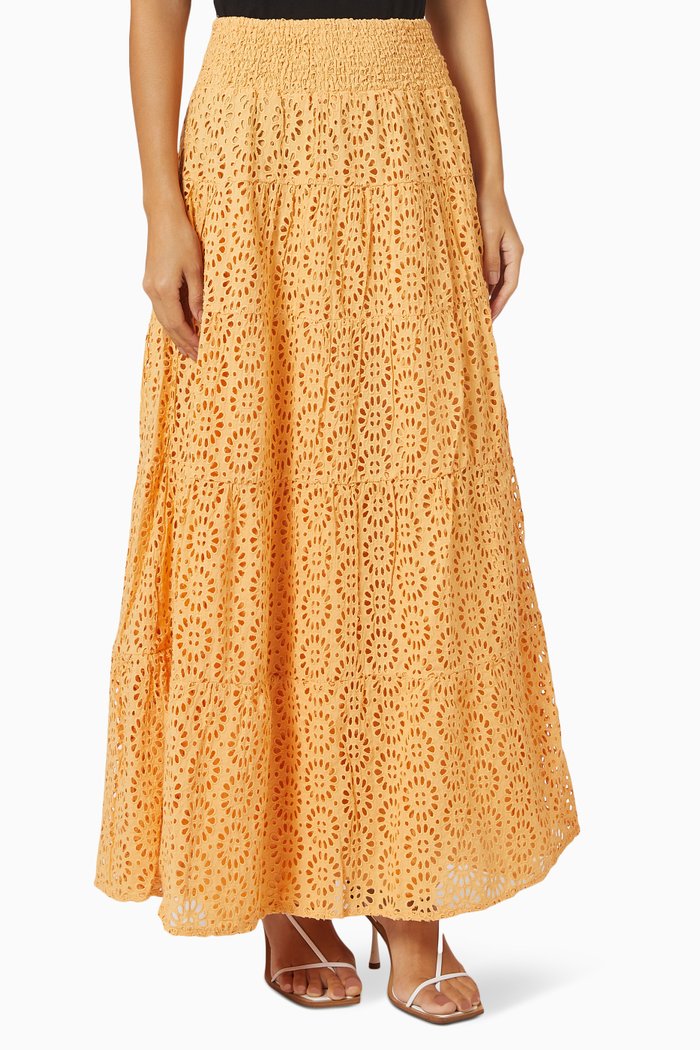 

Mazie Skirt in Cotton, Orange