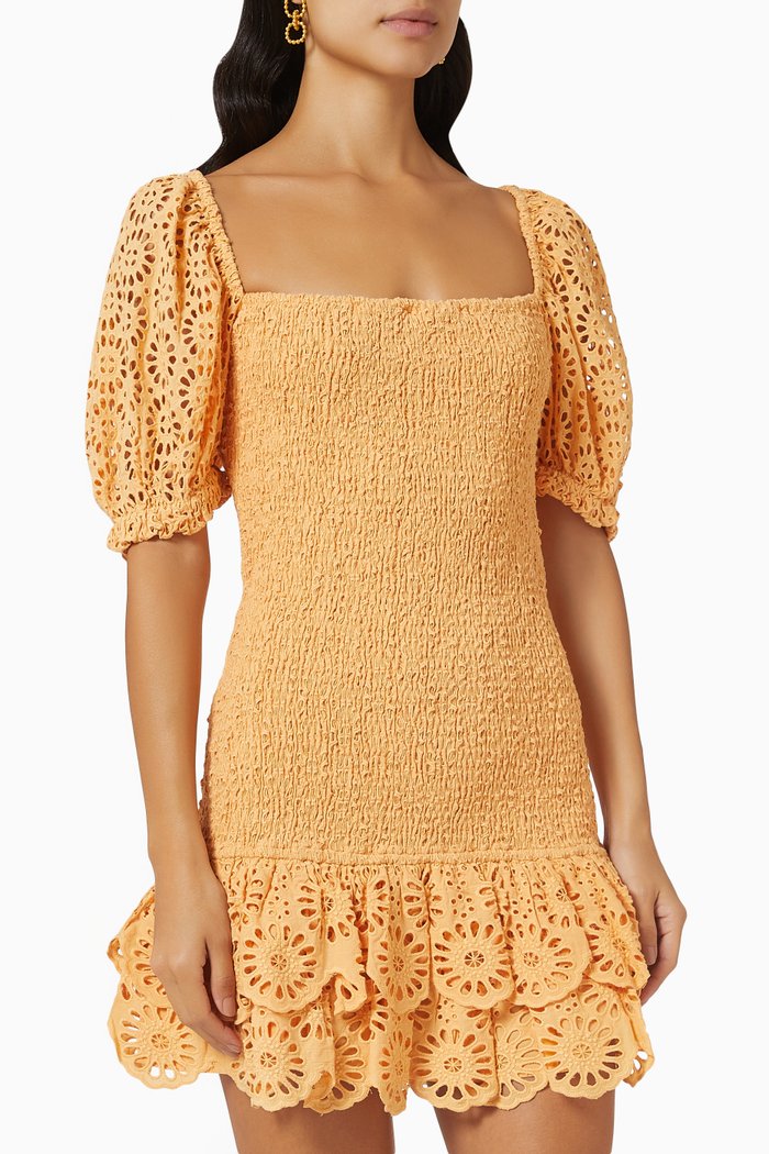 

Elsa Dress in Cotton, Orange