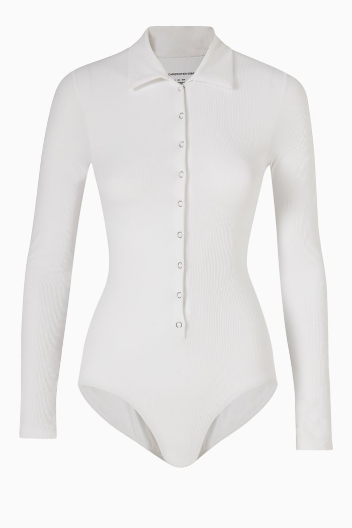 

Ryder Collared One Piece Swimsuit, White