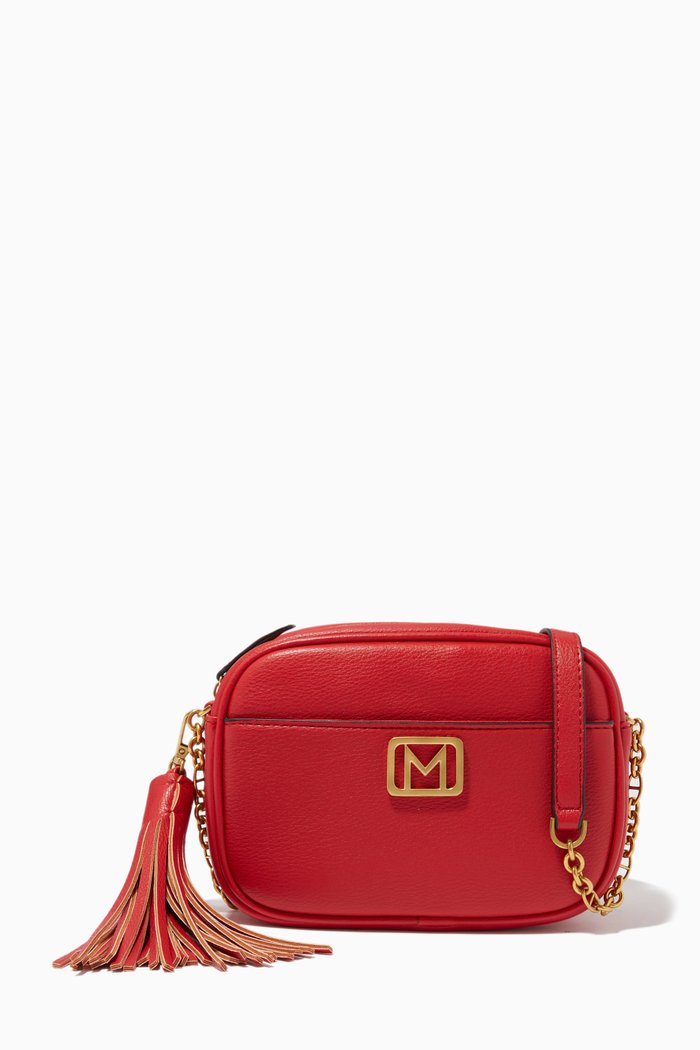 Tassel Logo Handbag, Red