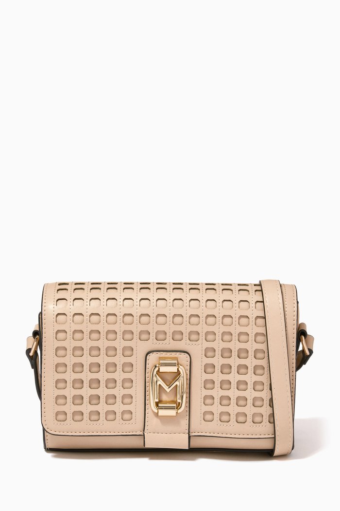 

Square Pattern Crossbody Bag, Neutral