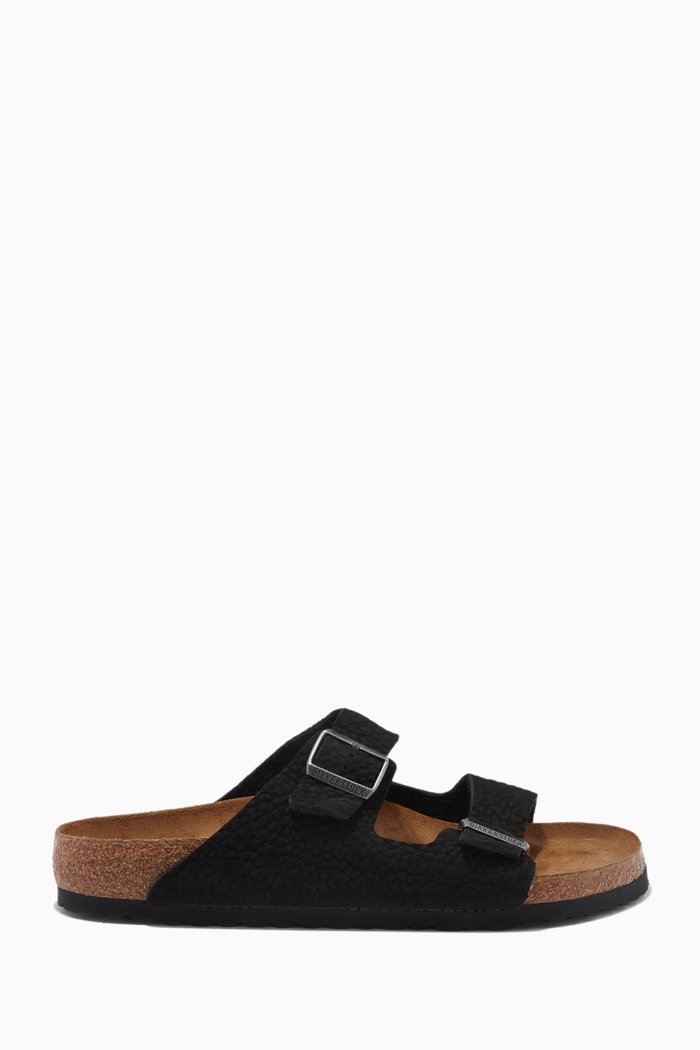 

Arizona Sandals in Nubuck Leather, Black