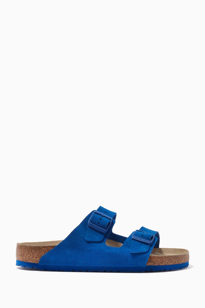 

Arizona Soft Footbed Sandals in Suede, Blue