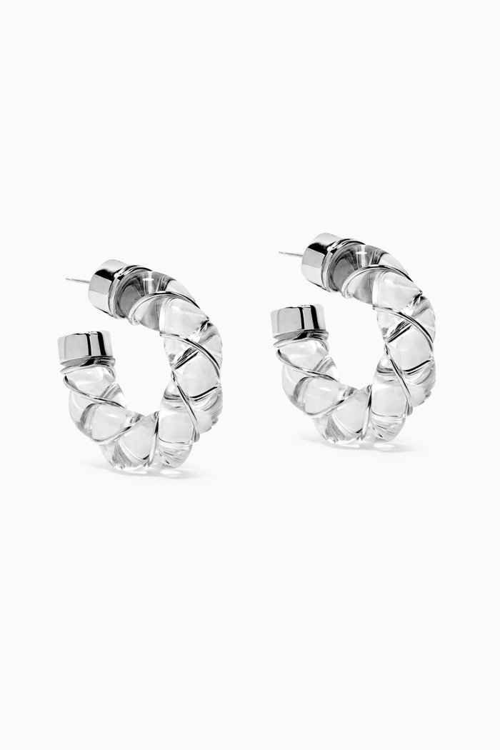 

Twist Earrings in Sterling Silver & Glass, Multicolour