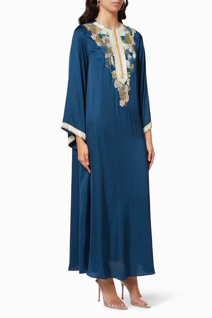 

Bead Embellished Dress, Blue