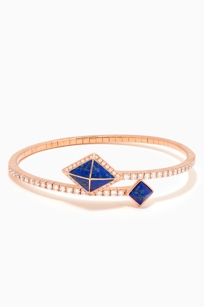 

Tetra Encircle Lapis Lazuli Bangle in 18kt Rose Gold