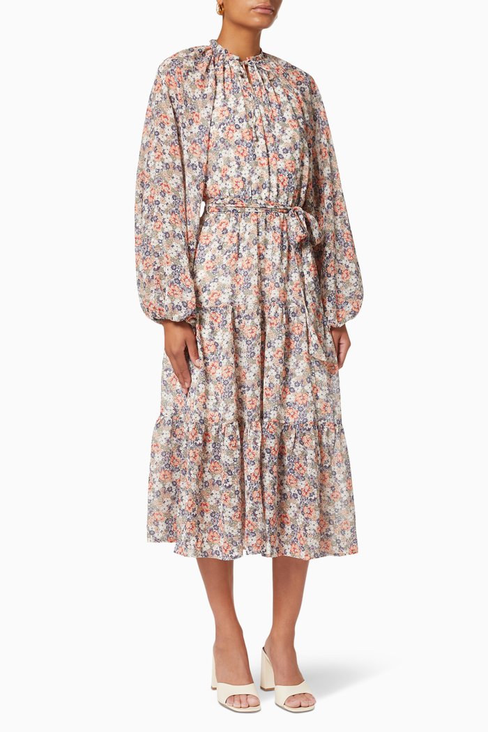 Arve Midi Dress, Brown