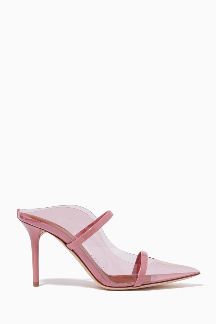 

x Ounass Maureen 85 Mules in PVC, Pink