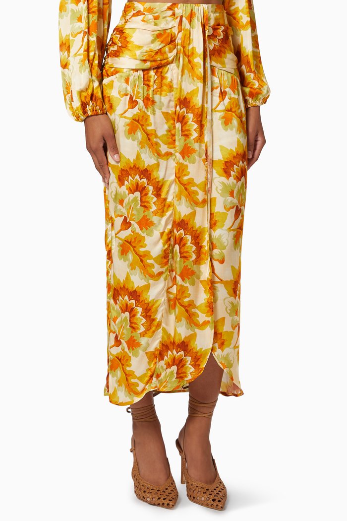 

Sommer Maxi Skirt in Viscose, Orange