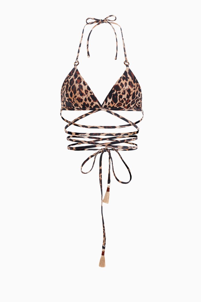 

Filipa Balam Reversible Bikini Top, Brown