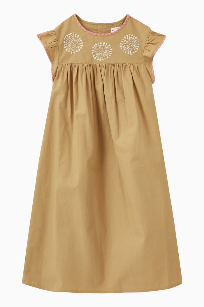 

Embroidered Angie Dress in Cotton, Pink