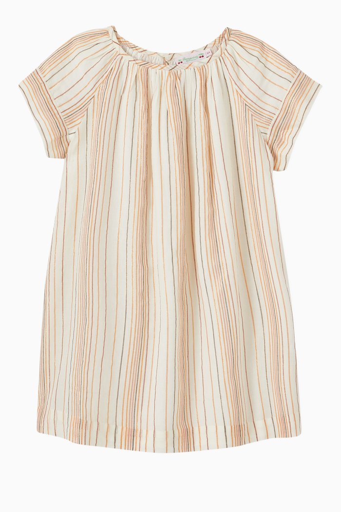 

Augustine Stripes Dress in Cotton, Neutral