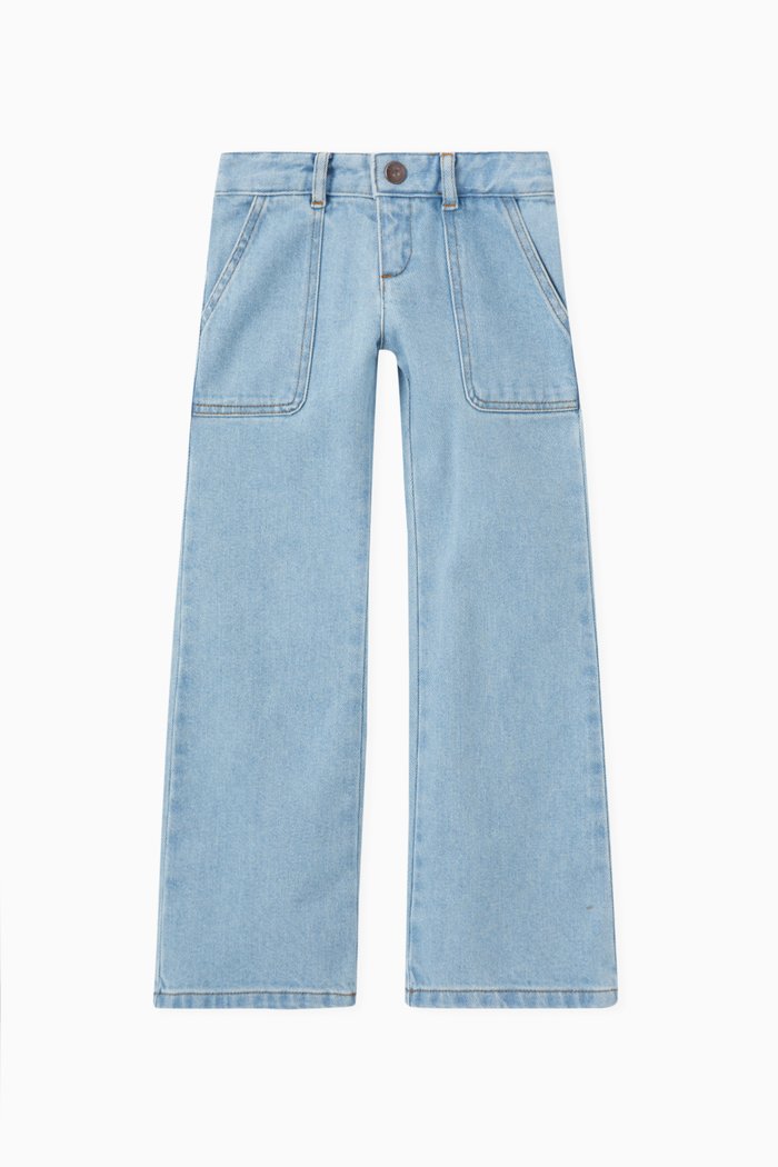 

Effile Bootcut Jeans in Stretchy Cotton, Blue