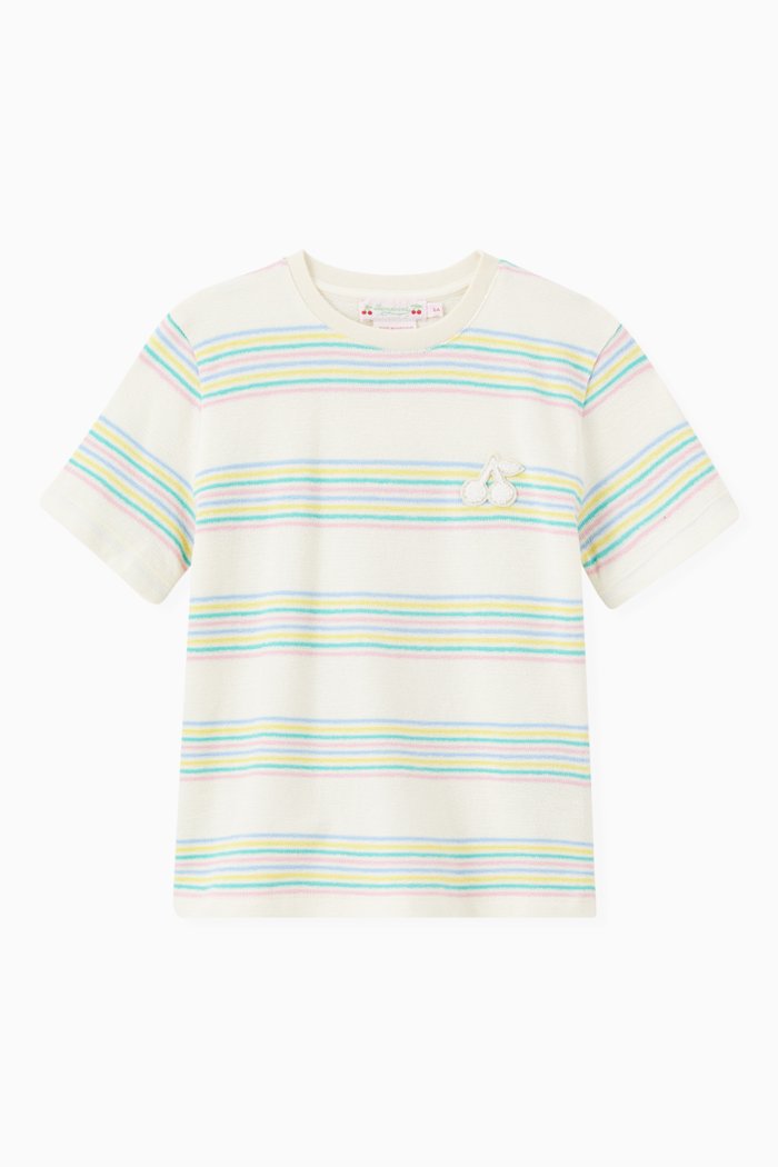 

Striped T-Shirt in Cotton, Multicolour