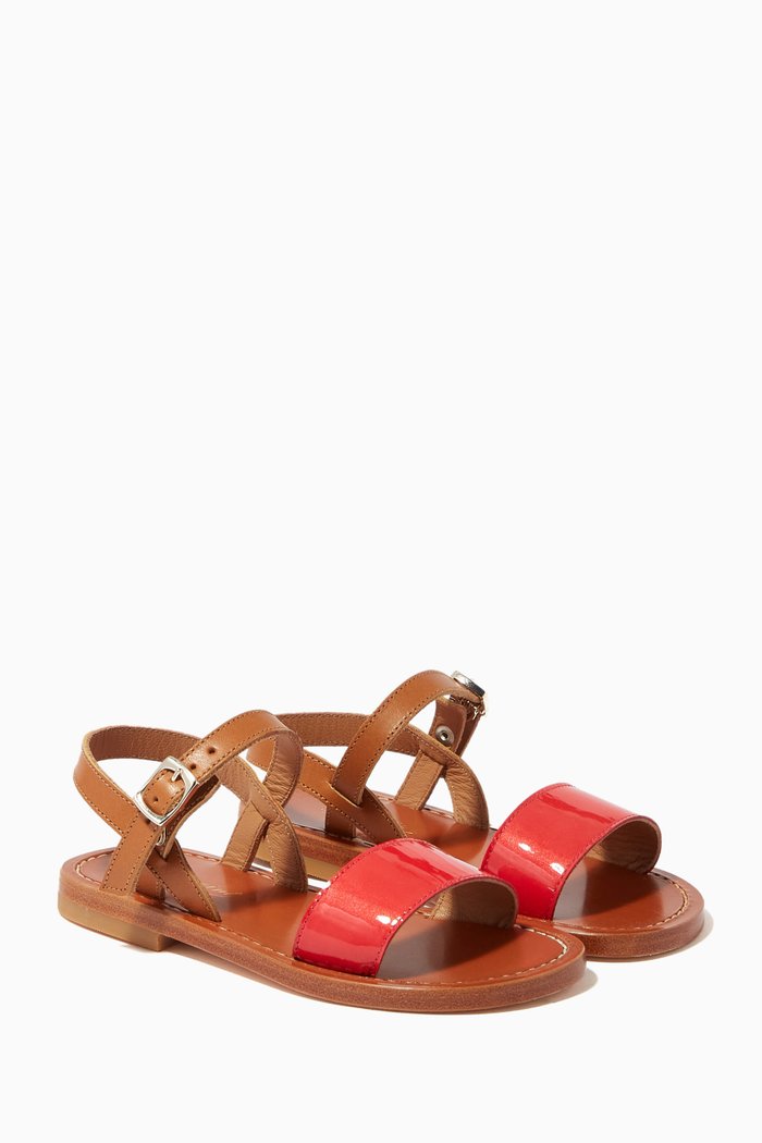 

Adeline Sandals in Cotton, Red
