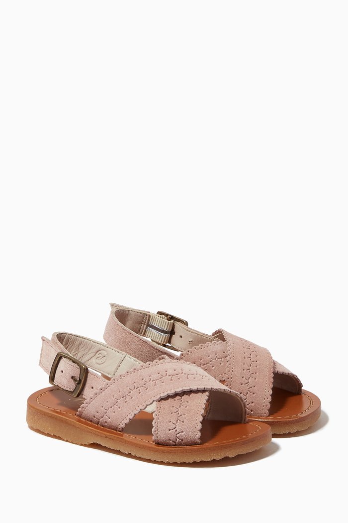 

Akin Sandals in Leather, Pink