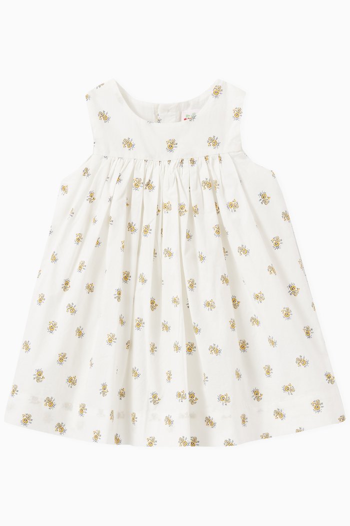 

Clothi Floral Dress in Cotton, White
