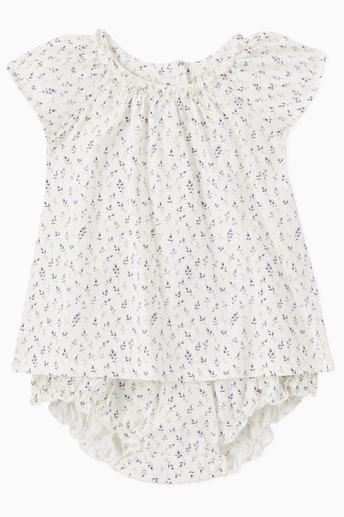 

Amissa Top and Bloomer Set in Cotton, White
