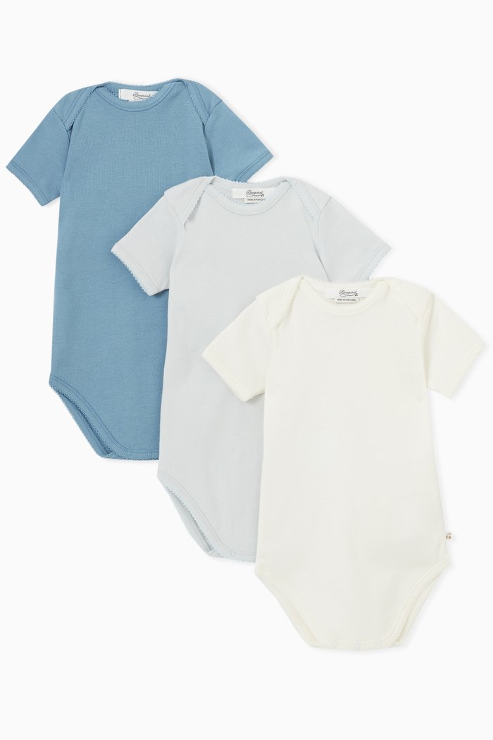 

Onesies in Organic Cotton, Set of 3, Multicolour