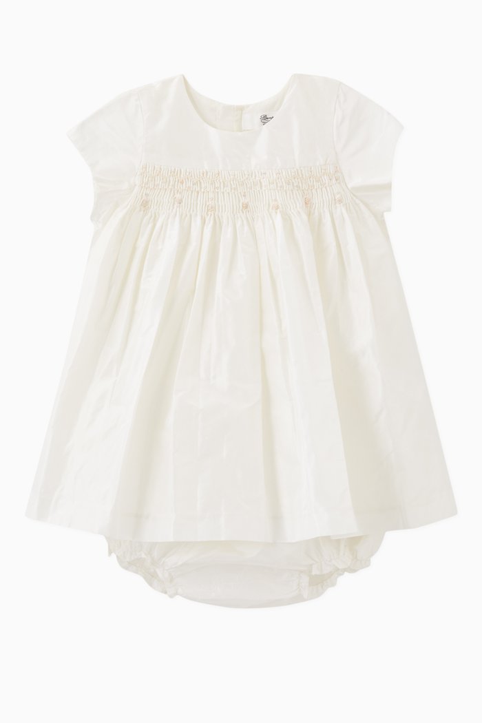 

Dress and Bloomers in Cotton, Set of Two, White