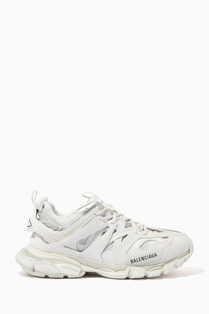 

Track Sneakers in Mesh & Nylon, White