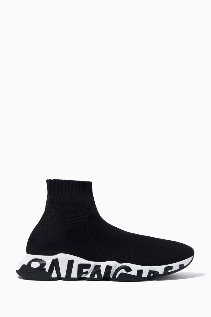 

Speed Graffiti Sneakers in Jacquard Knit, Black