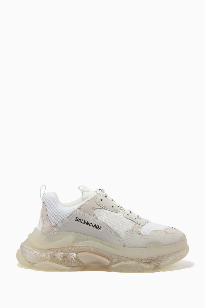 

Triple S Clear Sole Sneaker in Double Foam & Mesh, White