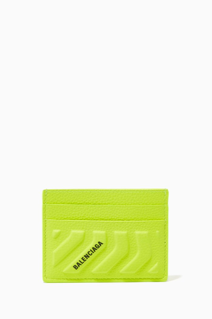 

Car Card Holder in Grained Calfskin, Yellow