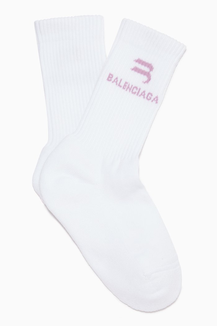 

Sporty B Tennis Socks in Sponge Knit, White