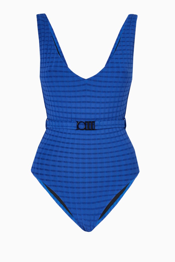 

The Michelle Belt Swimsuit, Blue