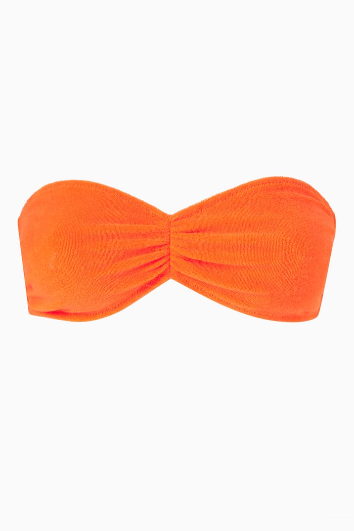 

The Tati Bikini Top in Terrycloth, Orange