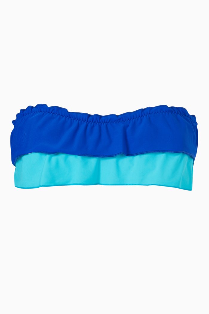 

The Kaia Bikini Top in Nylon, Blue