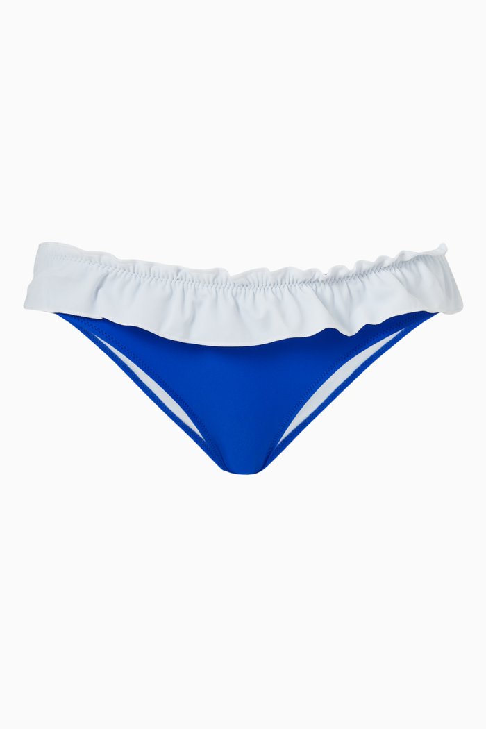 The Kaia Bikini Bottom in Nylon, Blue