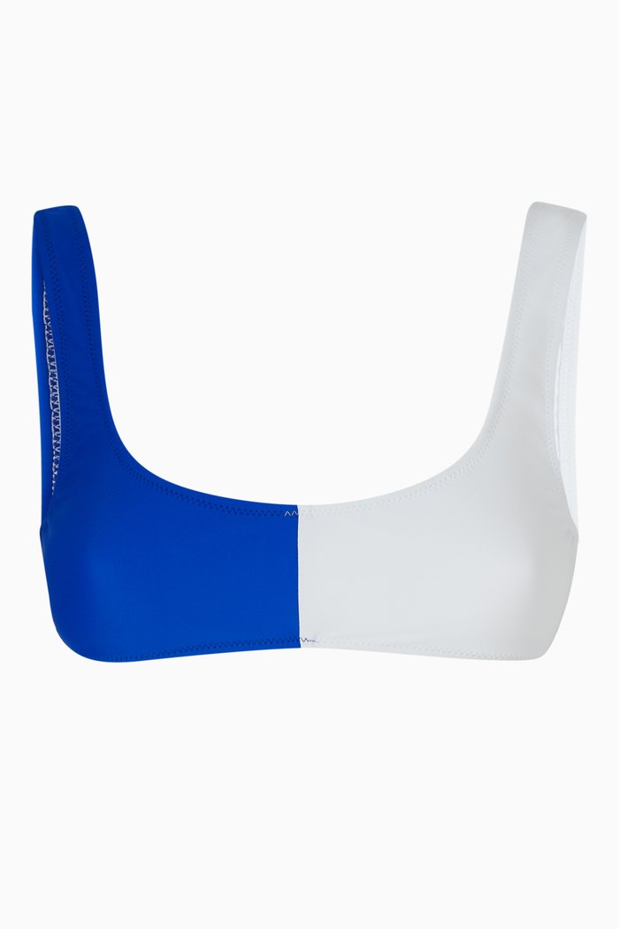 

The Elle Colourblock Bikini Top, Blue