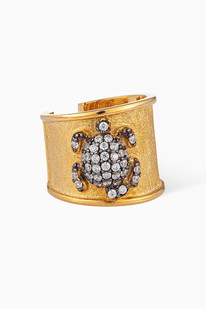 

Turtle Right Single Ear Cuff in 24kt Gold-plated Bronze, Yellow