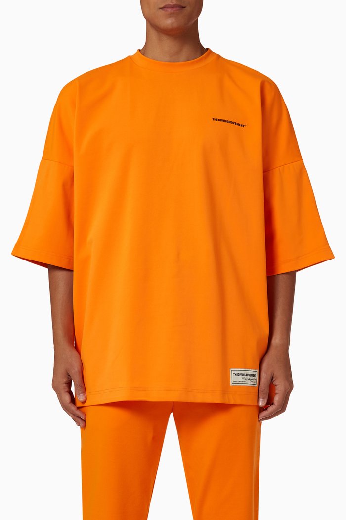 

Oversized T-shirt in Recycled Jersey, Orange