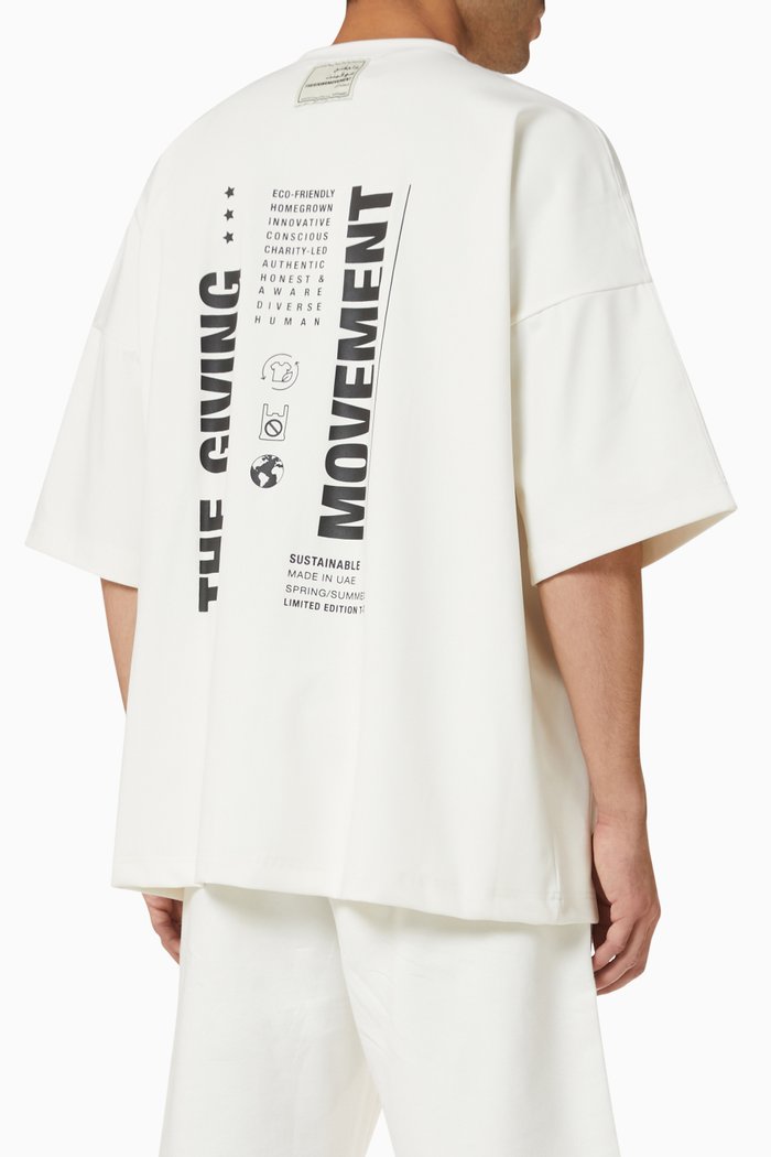 

Oversized T-shirt in Recycled Jersey, White