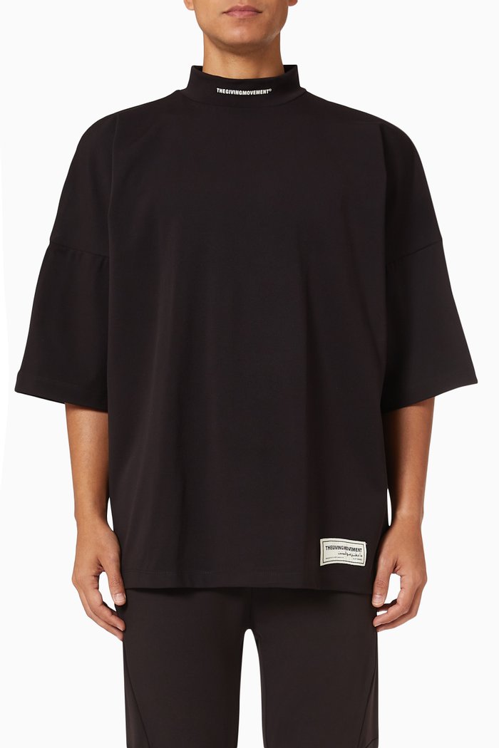 

Oversized T-shirt in Recycled Jersey, Black