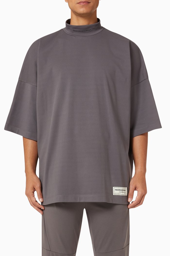 

Oversized T-shirt in Recycled Jersey, Grey