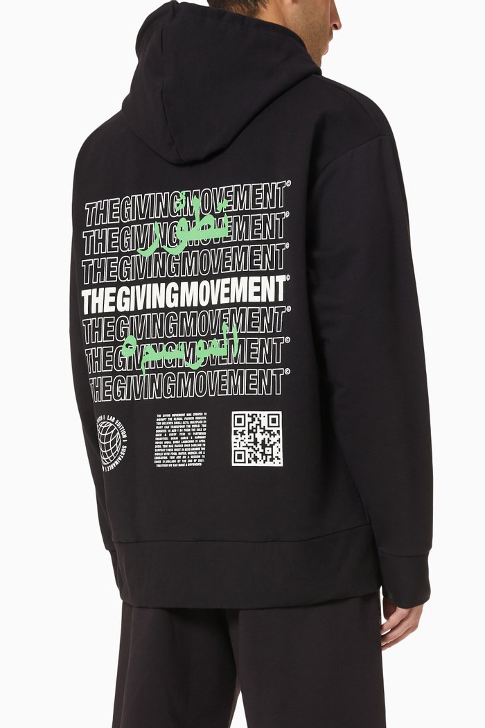

Lounge Oversized Pocket Hoodie in Organic Cotton, Black