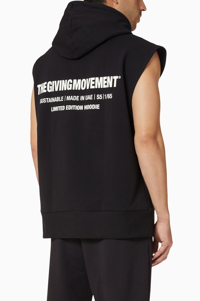Lounge Overzied Hoodie in Organic Cotton, Black