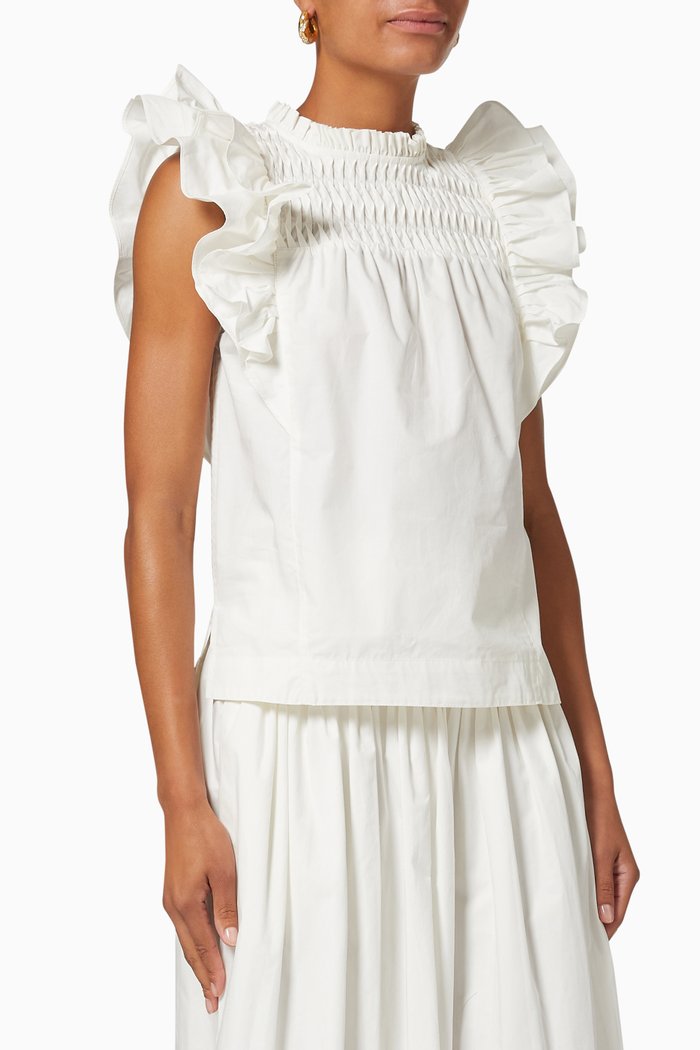 

Odella Top in Cotton Poplin, Neutral