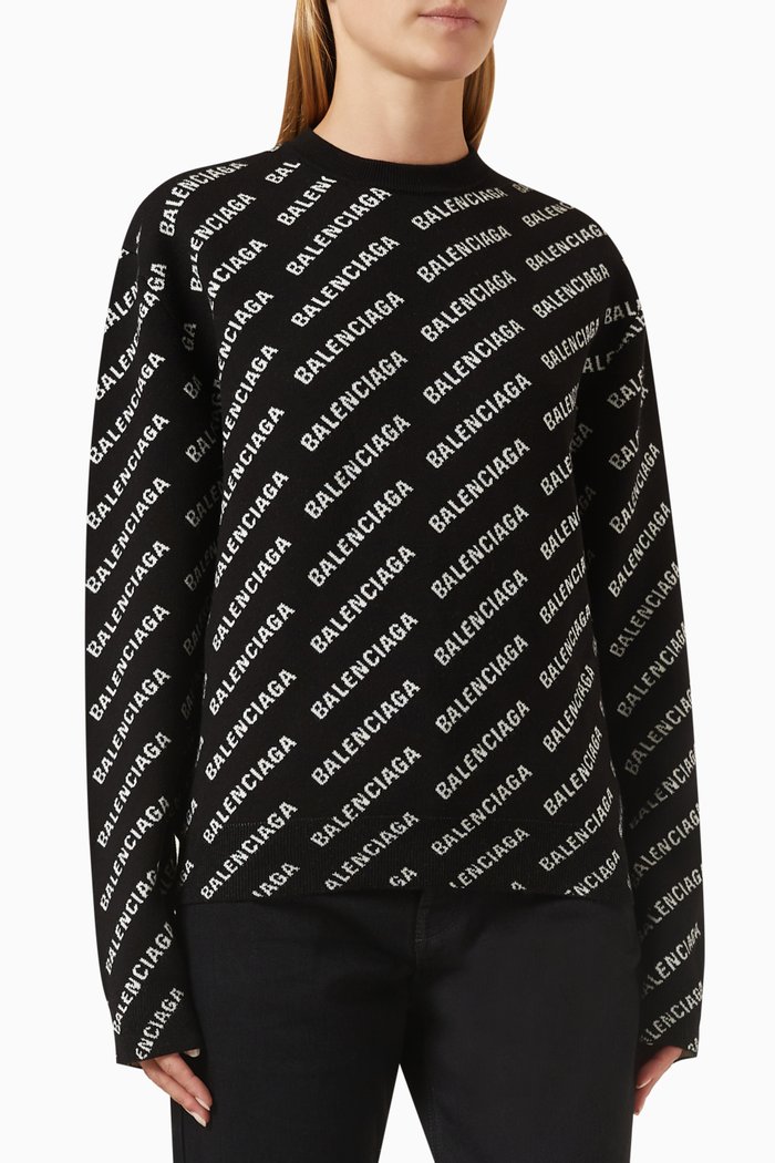 

Sweater in Cotton Stretch Blend, Black
